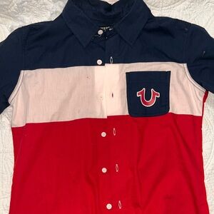 Size large boys true religion button down